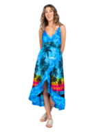 Adjustable Spaghetti Strap - High Low Ladies Hawaiian Dress Prepack