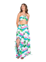 Adjustable Waist / Bra Skirt Halter Set Ladies Hawaiian Prepack