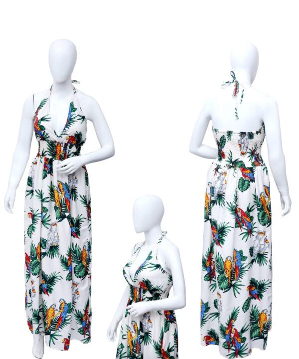 Adjustable Waist - Halter Maxi Ladies Hawaiian Dress Prepack