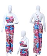 Adjustable Cross Back - Top / Palazzo Pant Set Ladies Hawaiian Prepack