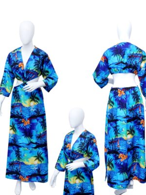 Adjustable Crop Top and Skirt - Maxi Set Hawaiian Dress Prepack