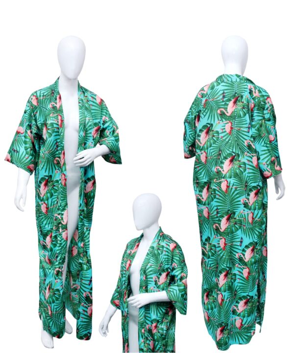 Long Kimono Robe (Beach Cover-up) Ladies Hawaiian Prepack