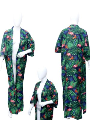 Long Kimono Robe (Beach Cover-up) Ladies Hawaiian Prepack