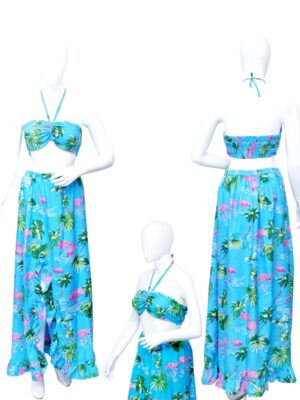 Adjustable Waist / Bra Skirt Halter Set Ladies Hawaiian Prepack