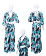 Adjustable Crop Top and Palazzo Pant Set Ladies Hawaiian Prepack