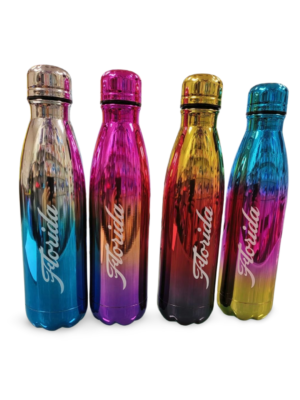 Florida Stainless Steel Bottle (Hot and Cold) - "Glossy Rainbow" Multicolor