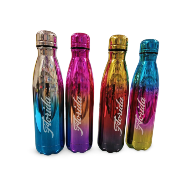 Florida Stainless Steel Bottle (Hot and Cold) - "Glossy Rainbow" Multicolor