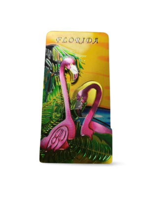 Florida 3D Magnet - "Flamingo at the Beach"