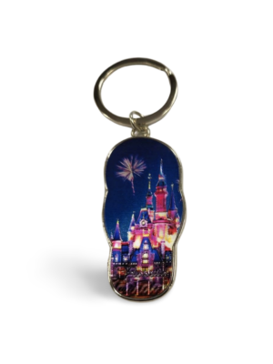 Florida Metal Key Chain - "Castle with Fireworks"