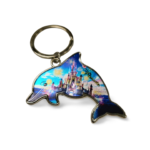 Florida Fish Shape Metal Key Chain - "Castle Kingdom"