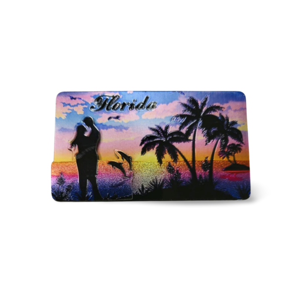 Florida 3D Magnet - "Sunset at the Beach"