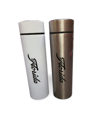 Florida Stainless Steel Bottle (Hot and Cold) - Silver, White