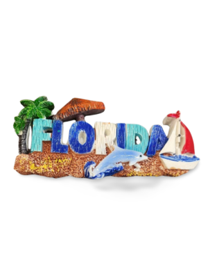 Florida Polyresin Magnet - "Sea Beach"