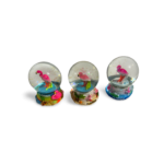 Polyresin Flamingo Snow Globe with Florida - All Pink with Base variation (Large Size)