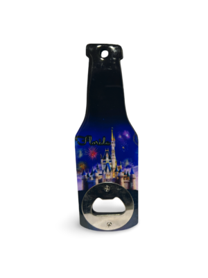 Florida Wooden Magnet Bottle Opener - "Castle Night"