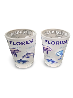 Florida Shot Glass - "Dolphins"