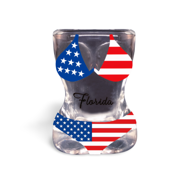 Florida Shot Glass - "USA Flag"