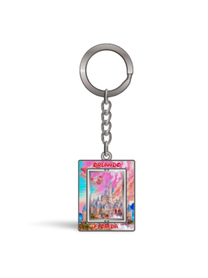 Florida Metal Key Chain - "Orlando Day Castle"