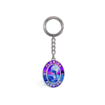 Florida Metal Key Chain - "Moon & Dolphin"