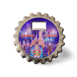 Florida 3-in-1 Coaster, Magnet, and Bottle Opener (Metal) - "FLORIDA ORLANDO CASTLE"