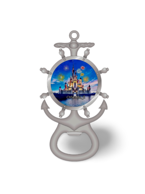 Florida Magnet Bottle Opener (Metal) - "Orlando Day Castle"