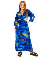 Adjustable Crop Top and Skirt - Maxi Set Hawaiian Dress Prepack