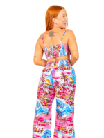 Adjustable Bra and Palazzo Pants Set Ladies Hawaiian Prepack
