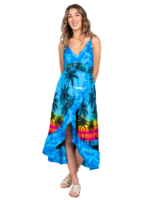 Adjustable Spaghetti Strap - High Low Ladies Hawaiian Dress Prepack