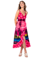 Adjustable Spaghetti Strap - High Low Ladies Hawaiian Dress Prepack