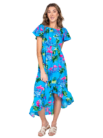 Off-Shoulder High/Low Ladies Hawaiian Dress Prepack
