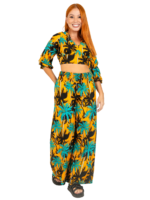 Adjustable Crop Top and Palazzo Pant Set Ladies Hawaiian Prepack