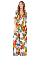 Adjustable Waist Palazzo Pant - Hawaiian Ladies Cold Shoulder Jumpsuit Prepack