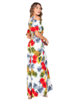 Adjustable Waist Palazzo Pant - Hawaiian Ladies Cold Shoulder Jumpsuit Prepack
