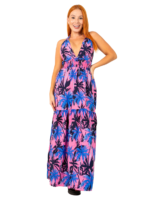 Adjustable Waist - Halter Long Maxi Ladies Hawaiian Dress Prepack