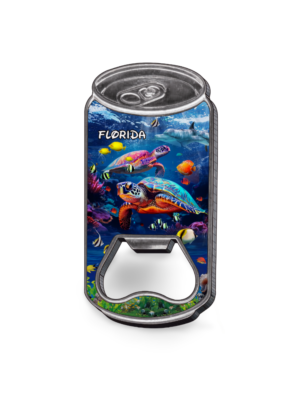 Florida Magnet Bottle Opener (Metal) - "Sea Turtle"