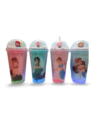 Color Changing Light Up Water Bottle - "Princesses" Pink, Green, Light Pink, Light Green