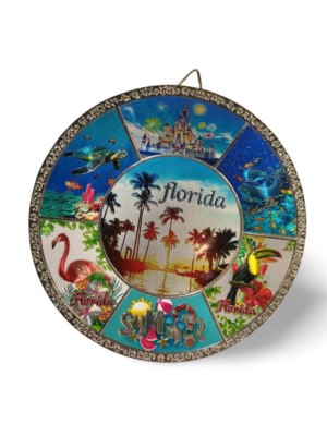 Florida Alloy Decorative Plate (Large) - "Florida Sunset"