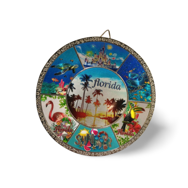 Florida Alloy Decorative Plate (Large) - "Florida Sunset"