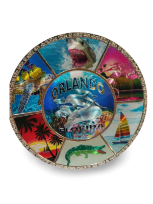 Florida Alloy Decorative Plate (Large) - "Orlando Sea Life"