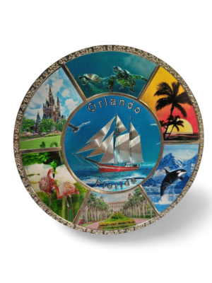 Florida Alloy Decorative Plate (Large) - "Orlando Ship"