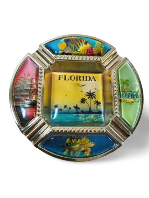 Florida Zinc Alloy Ashtray - "Sea Island"