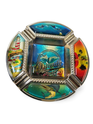 Florida Zinc Alloy Ashtray - "Orlando Sea Life"