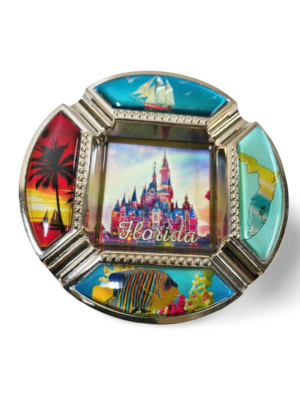 Florida Zinc Alloy Ashtray - "Day Castle"