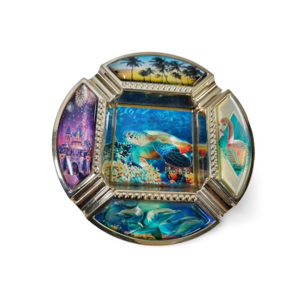 Florida Zinc Alloy Ashtray - "Sea Turtle"