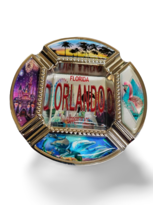 Florida Zinc Alloy Ashtray - "Orlando London"