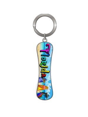 Florida Skateboard Metal Key Chain - "Sunny Day at Beach"