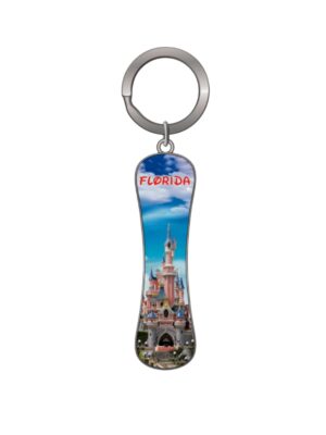 Florida Skateboard Metal Key Chain - "Castle of Florida"