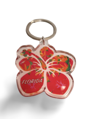 Florida Acrylic Key Chain - Red