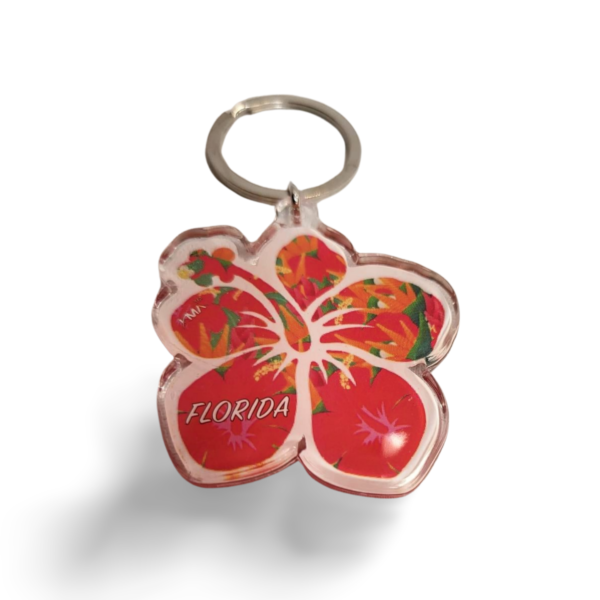 Florida Acrylic Key Chain - Red