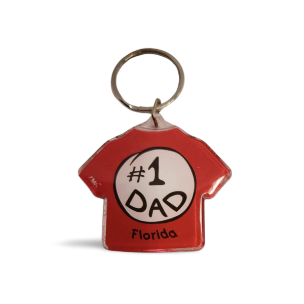 Florida Acrylic Key Chain - "#1 Dad"